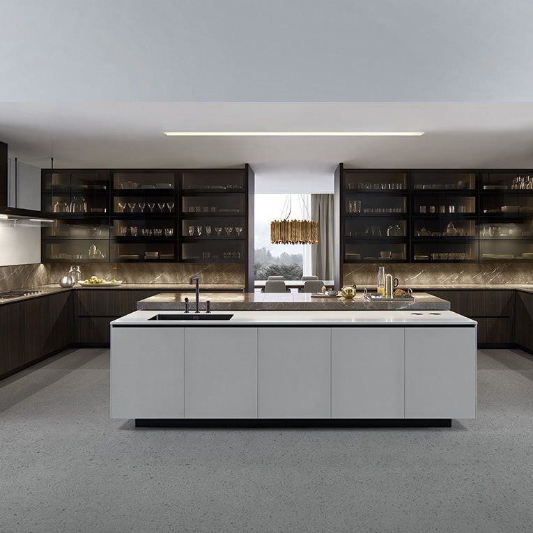 Complete Modern Designs PVC Lacquer Kitchen Furniture Modular Wooden Kitchen Cupboard Custom Kitchen Cabinet