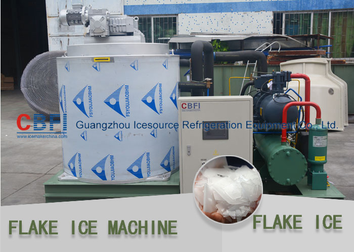 Heavy Duty Flake Ice Machine For Fishery 500kg to 30 ton / 24hrs