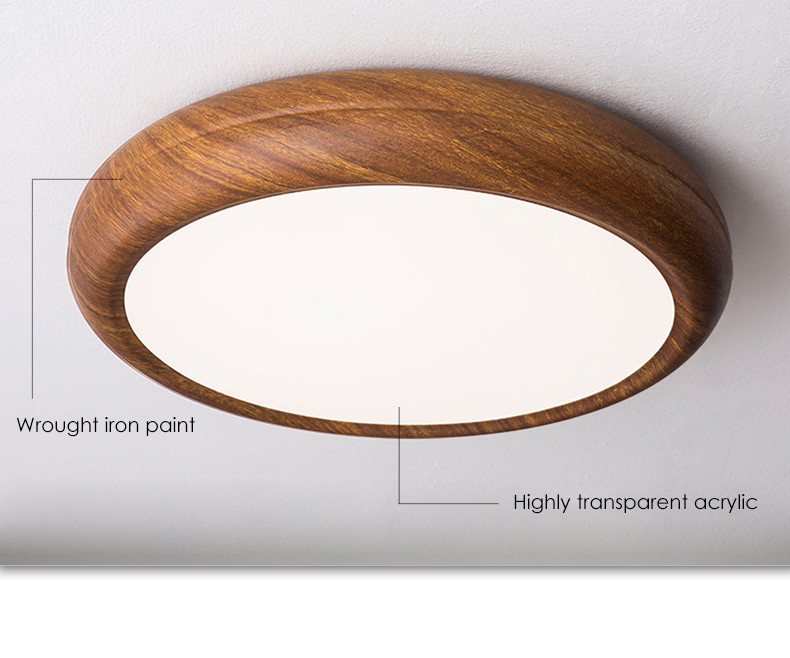 Modern creative antique walnut wood grain Iron ceiling light(WH-WA-30)