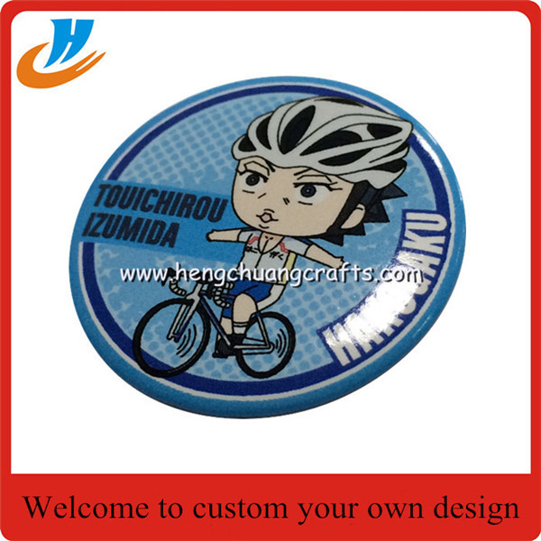 Wholesale cheap tin button badge,60mm metal tin pin badge with custom