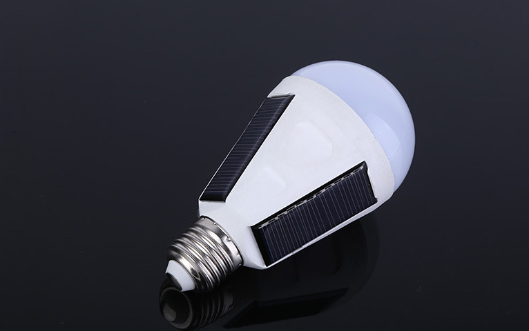 led solar bulb rechargeable emergency light E27 IP65 6000K AC85-265V
