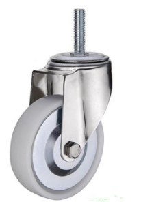 5 inch threaded stem nylon trolly wheels