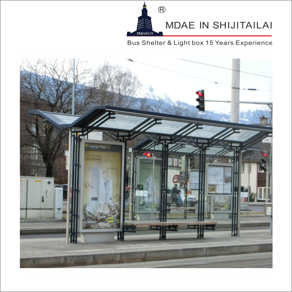 Rectangle ISO9001 L4000mm Modern Bus Shelter