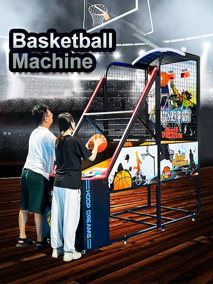 Hoop Dreams Luxurious Arcade Coin Operated Street Basketball Redemption Game Machine