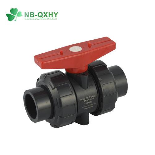 ISO9001 Certified NB-QXHY UPVC Industrial Plastic Double Union Ball Valve with