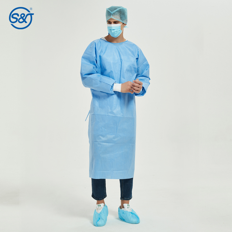 Factory price disposable medical doctor surgical gown level 4 nonwoven surgical gown for hospital