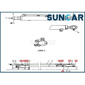  72282317 Bucket Repair Kits Cylinder Seal Kit Fits Mini Crawler Excavator CASE CX27B Model Manufactures