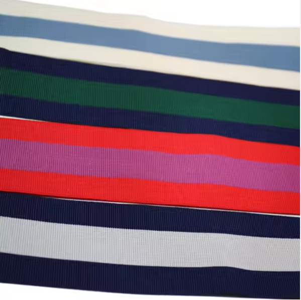Custom Plain Twill Stripe Or Herringbone Design Polyester Elastic Webbing For
