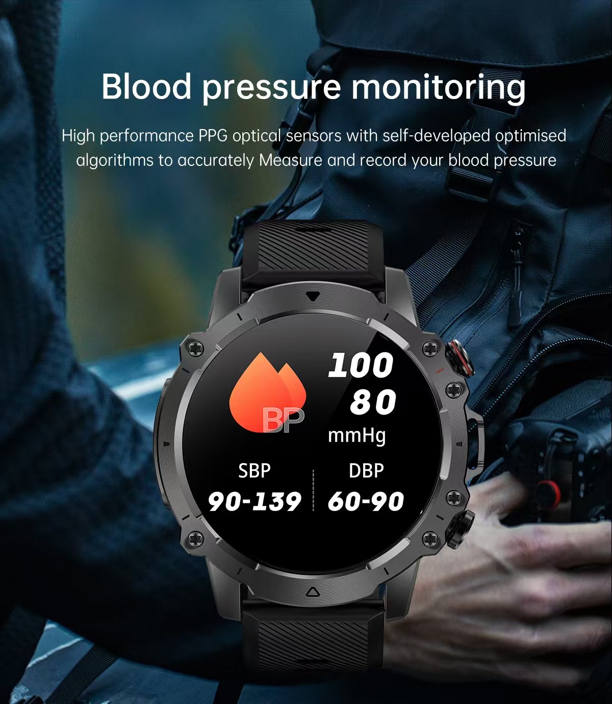 AK56 Smartwatch Bluetooth Call Men'S Fitness Tracker Watch 1.43 Inch