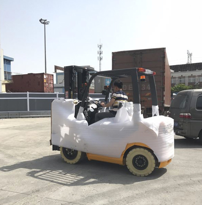 Large Battery Forklift Truck 3000kg , Double Controller Fork Lift Trucks