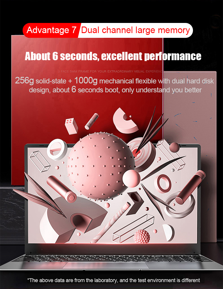 1.80GHz Ultra Thin Laptop Computer 15.6 Inch 8G RAM 128GB SSD Intel Quad Core Processor