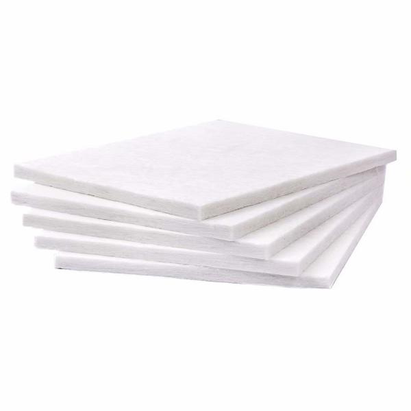 White Formaldehyde Free Fiberglass Heat Insulation Materials Glass Wool Board