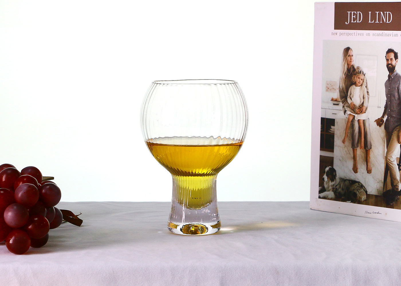 Fire Polishing Crystal Beer Glasses , Snifter 17 Oz Beer Glass