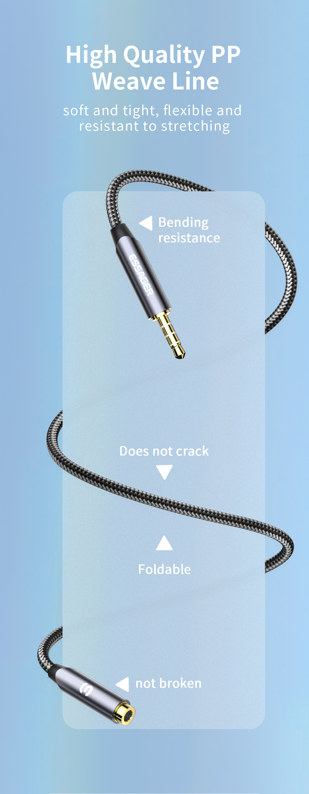 Lingering Sound Male to Female Audio Cables 3.5mm Jack For Microphone
