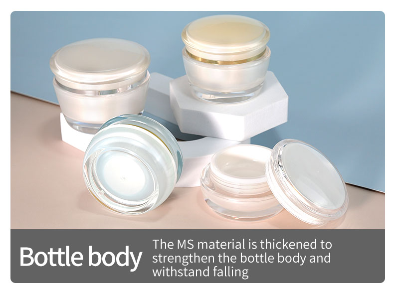 Acrylic Collar Material 20ml Airless Bottle for Cosmetic Packaging and Skin Care Products