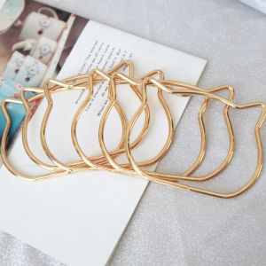 Colorfast Cat Ear Metal Bag Handles Smooth Edge For Wallet And Clutch ODM