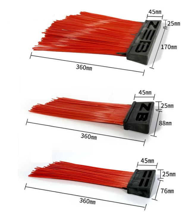 PP Wire Strip Road Sweeper Sanitation Brushes , PP Mixed Steel Wire Bolck Road Cleaning Brush Durable