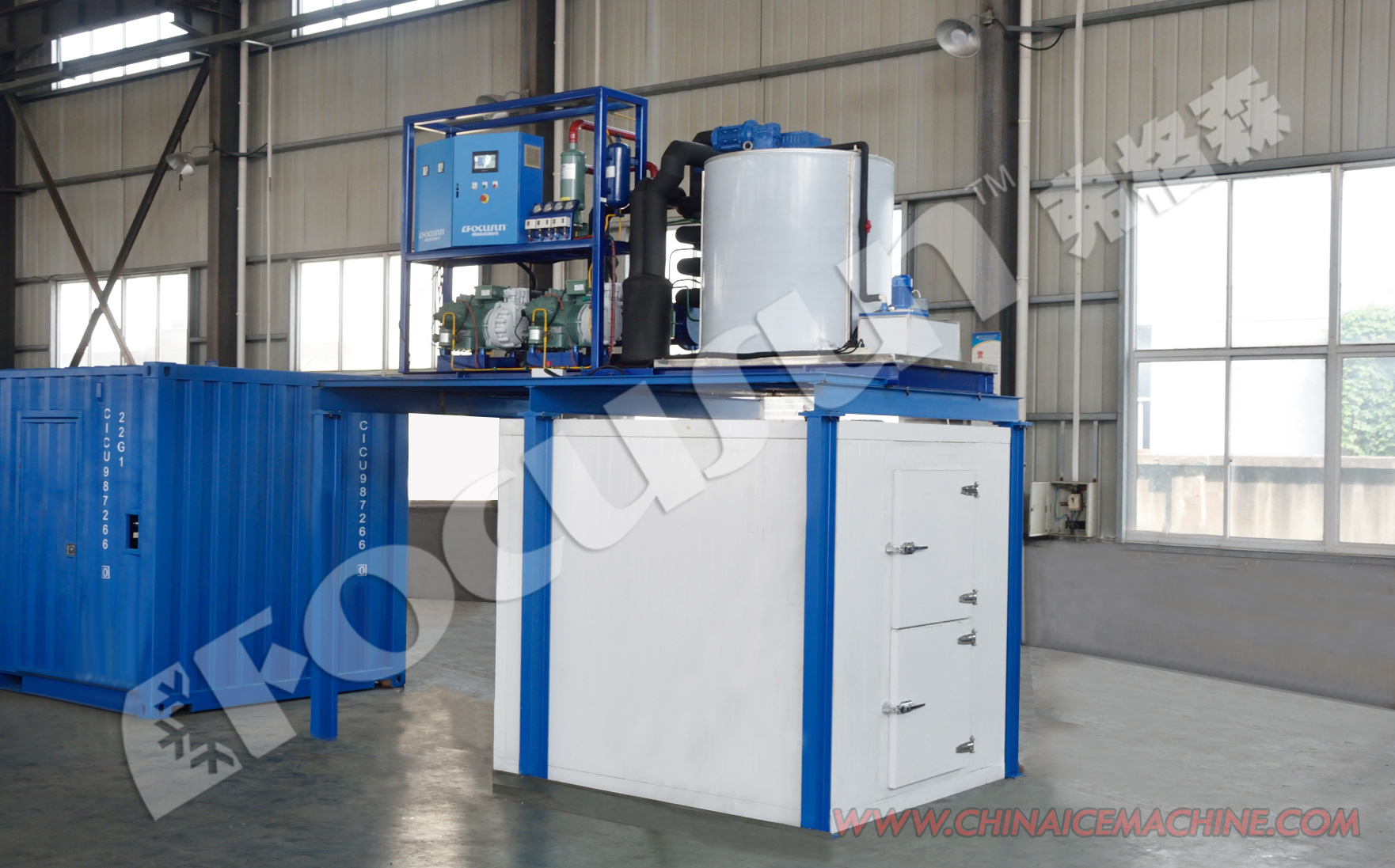 80KW Industrial Ice Machines for Chicken Production Enhance Your Production Line