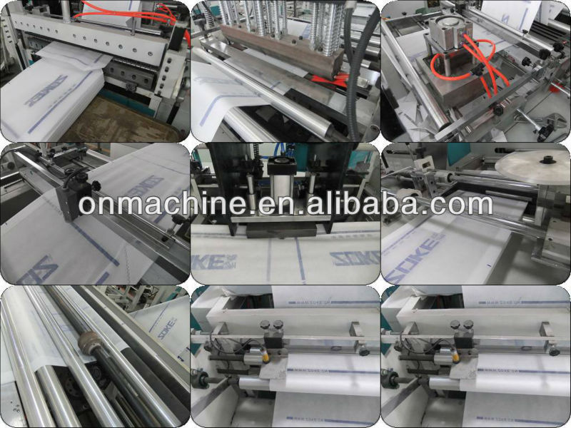PLC Control Automatic Non Woven Bag Making Machine For Non Woven Handle Bag 75pcs / min