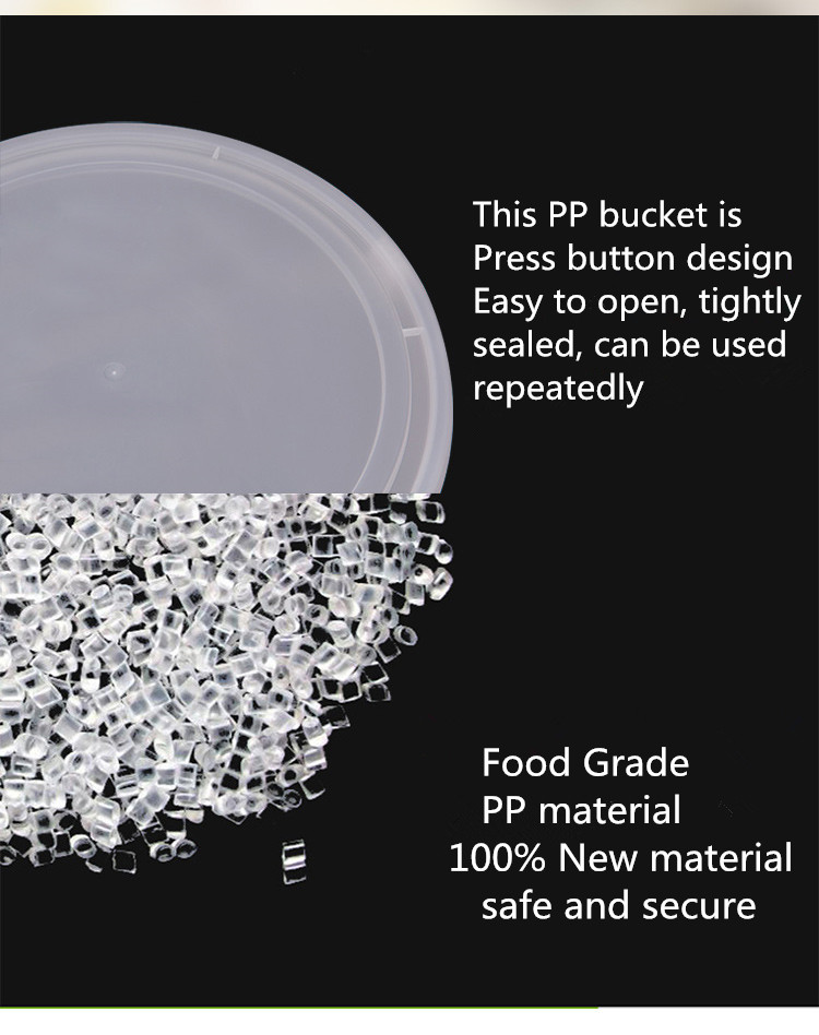 Food Grade PP Raw Materials Customized Plastic Bucket Elevator for Clear 3L Bucket