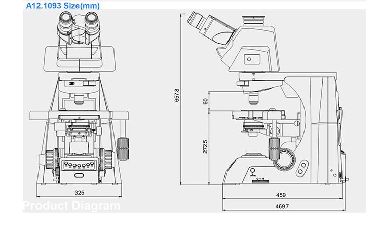 OPTO-EDU A12.1091-H Manual Research 25mm Science Lab Microscope