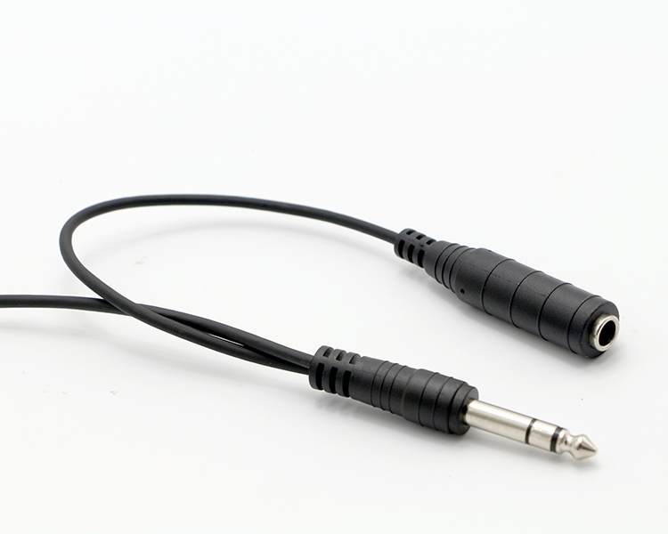 Splitter Male to Female 6.35mm 3.5mm TRS Jack Microphone Audio Cable
