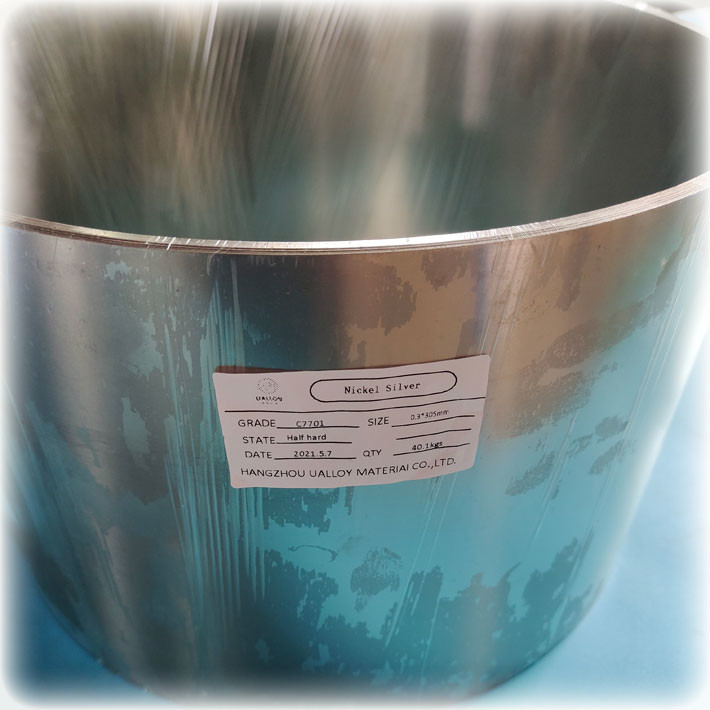 ASTM B122 C7701 Nickel Silver Strip Cold Rolling Bright Surface