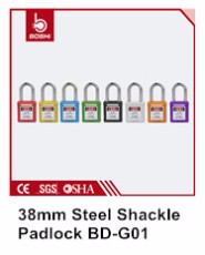 Key Retaining Jacket Safety Padlock , Laser Printing Lock Out Tag Out Locks