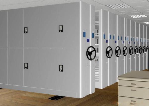 Library Steel High Density Storage Cabinets , Mobile Storage Shelving Systems