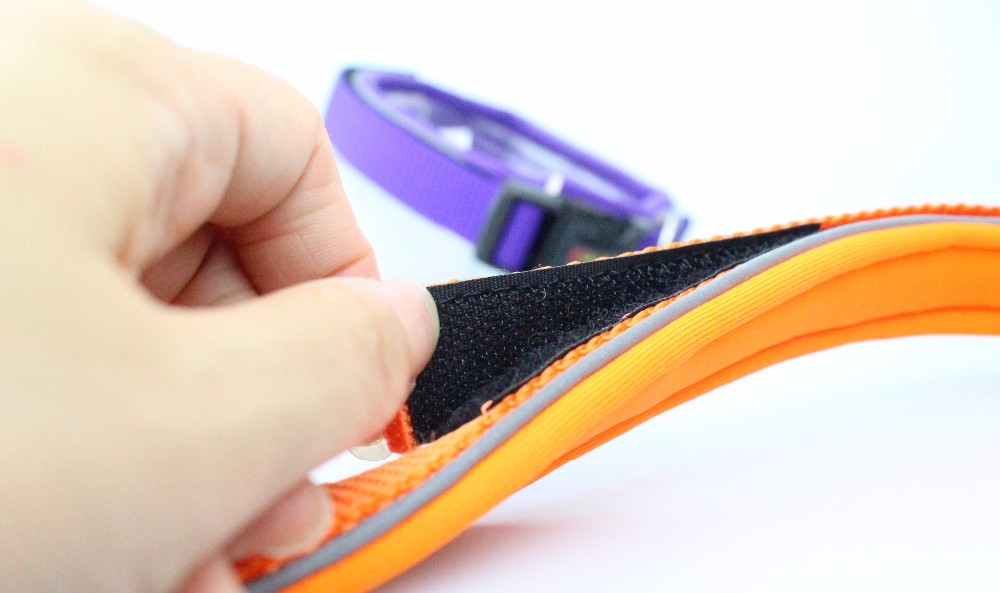 C502 New Soft Safety Pet Collar and Leash Reflective Neoprene Nylon Webbing Dog Collars for walking