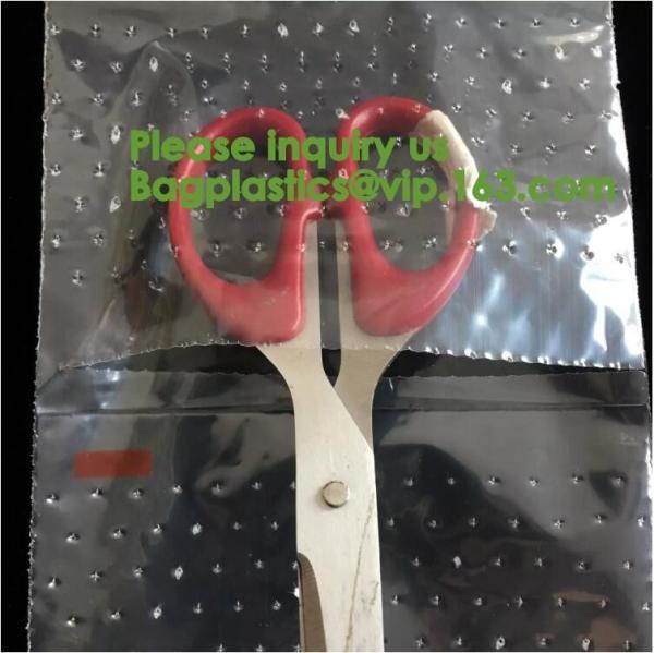 Mircoperforated auto bags, microperforation preopened bags,Poly Flat Bag Anti