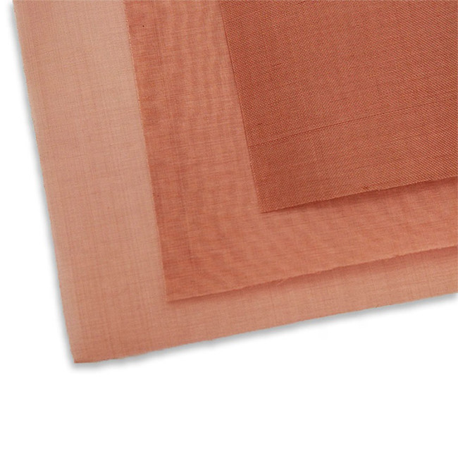 99.99% Purity Red Copper Wire Mesh , EMF Shielding Copper Woven Mesh