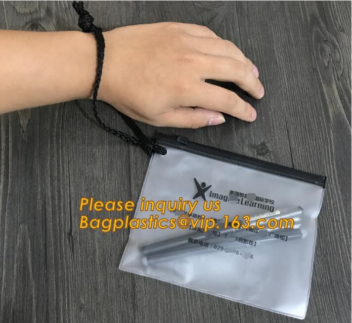 Plastic Bag OEM Custom PVC Loop Handle Image Printed Plastic Shopping Bag,Promotional Clear Waterproof Plastic Cosmetic