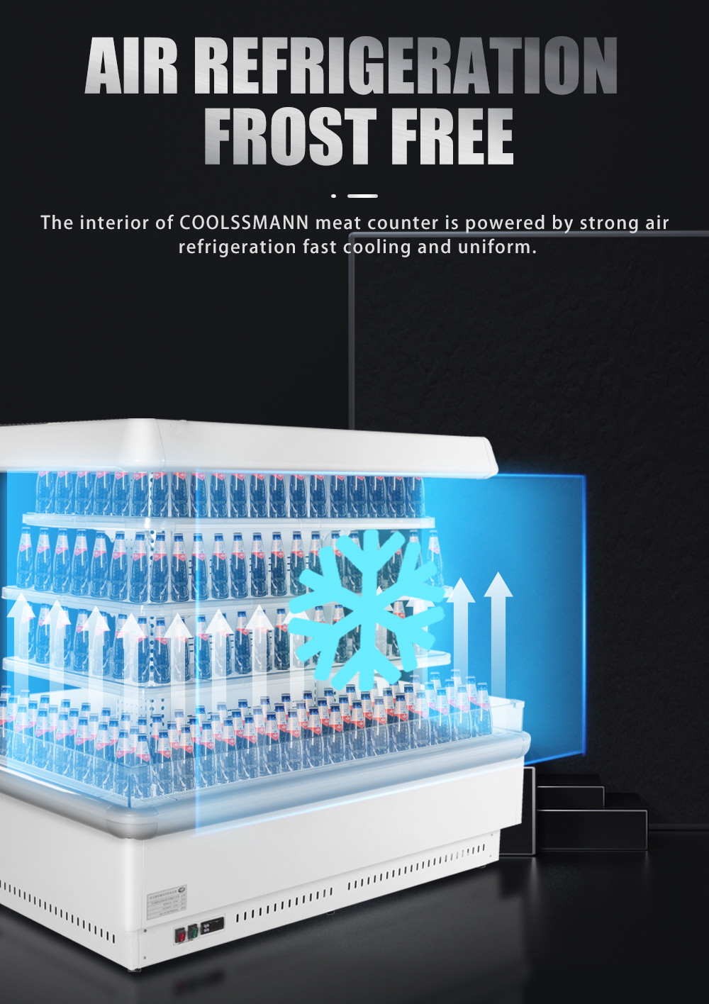 Mini Half Height Food Display Cooler Multideck Beverage Cabinet Refrigerated Case