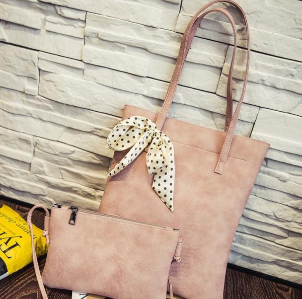 2016 new fall fashion Korean female solid color scarf shopping shoulder bag