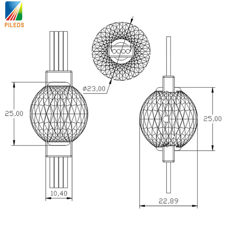 20mm 23MM Pixel Led 3D Ball Smart RGB SM16703 Full Color DC12V 6pcs SMD3535 Waterproof IP68