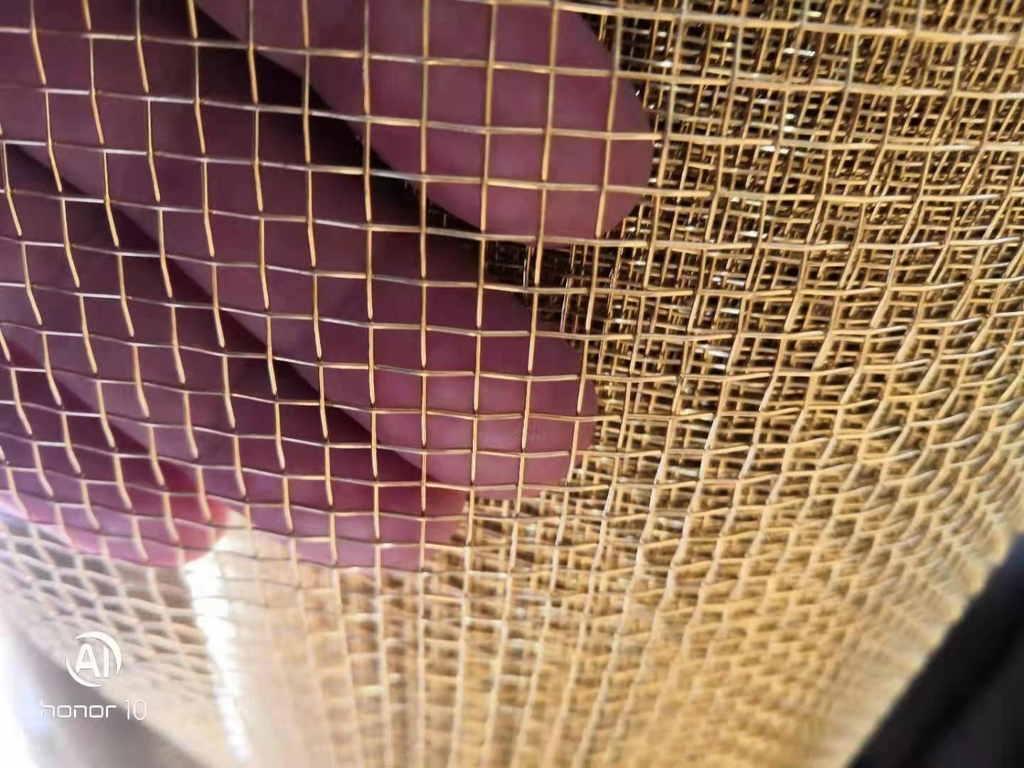 Multi Purpose 1m Width Brass Woven Wire Mesh Bronze Wire Screen
