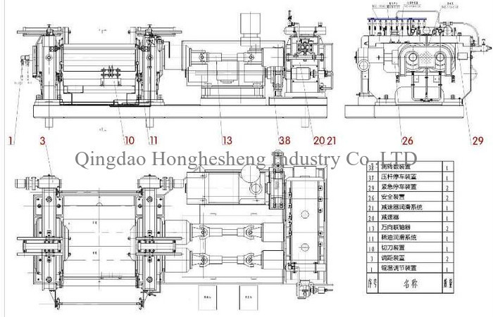 Automatic Stock Blender Open Mill Rubber Mixing Two Roller XK 360