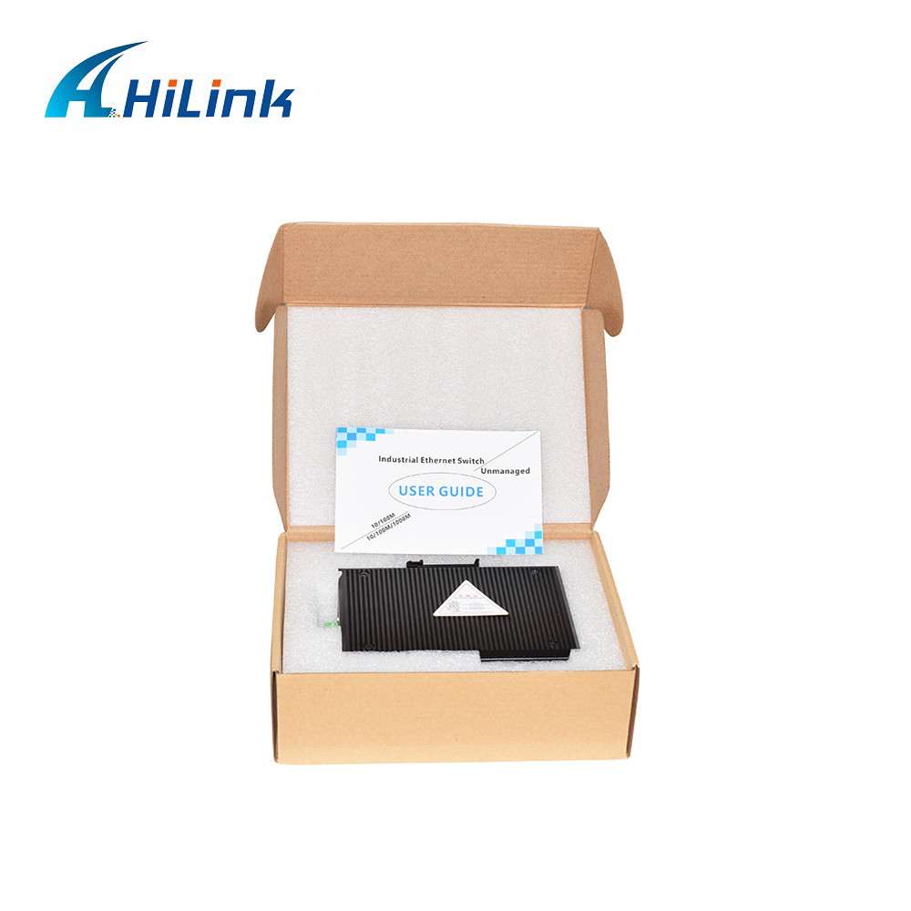 80KM Max Industrial Ethernet Switch 2 Port 10/100/1000Base Ethernet 1 1000Base SC Fiber