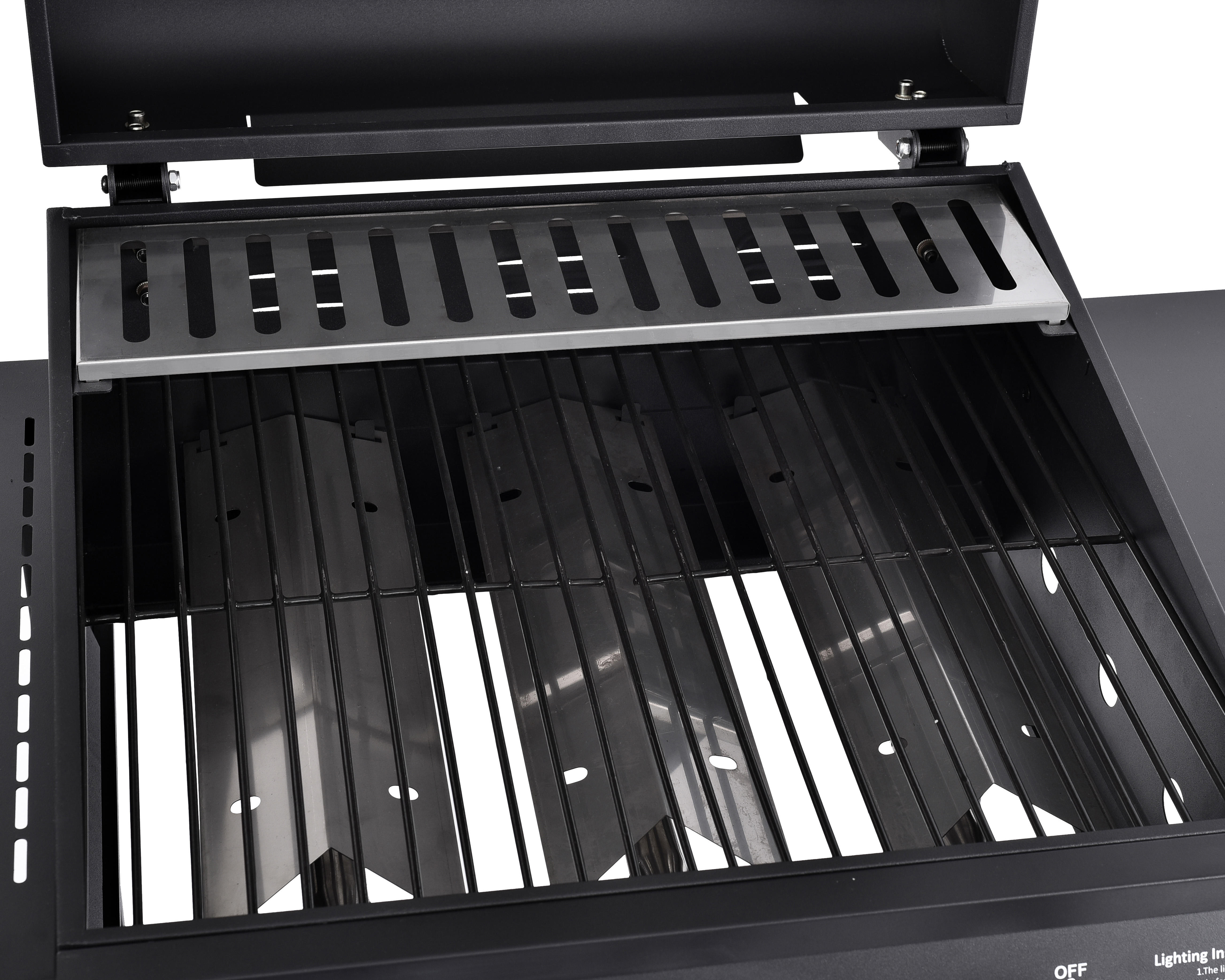 Propane Gas BBQ Grill with 3 Burners and Two Foldable Shelves 26.8kg Outdoor Product