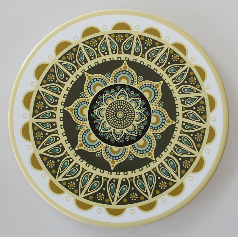 Factory Directly Shiny Square 16x16cm White Color Ceramic Pot Trivet with Cork Coaster/Bottom for Kitchen Pan