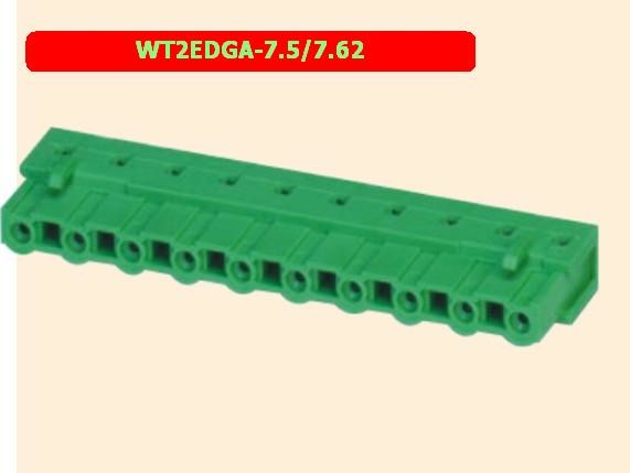 2P-24P PCB Terminal Block 300v 7.5 / 7.62 Mm Pitch Connector Green