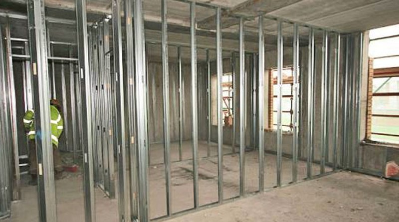 No Deformation Steel Stud Partition , Metal Stud And Track Partition