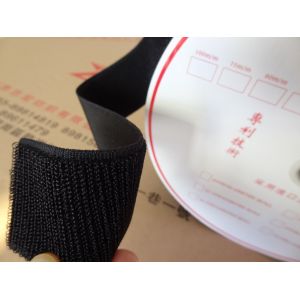 Plain Weave Elastic Hook And Loop Strap Endurable Material With High Cycle Life