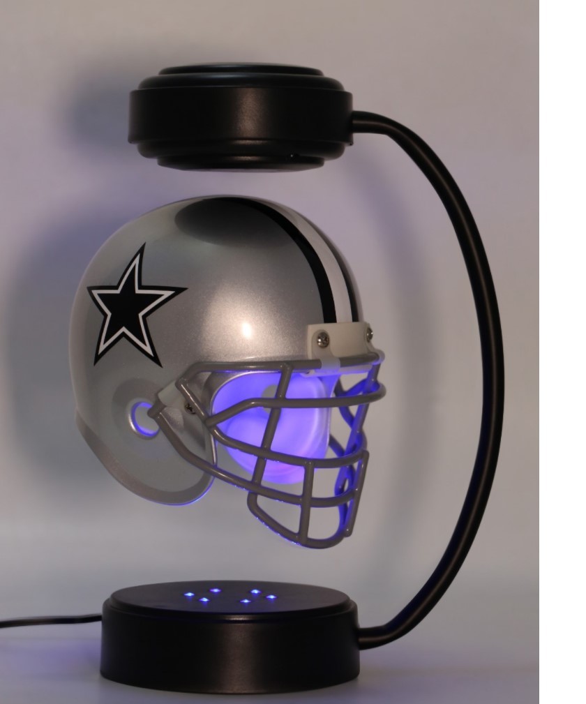 new factory sale many style magnetic levitation football helmet hover helmet display stands