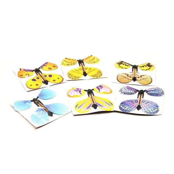5Packs Rubber Band Flying Butterflies 0.64 Ounces Magic Surprise For Kids 4.5*3