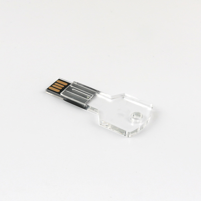Transparent Clear Acrylic Key Usb Flash Drive 128GB Conform US Standard
