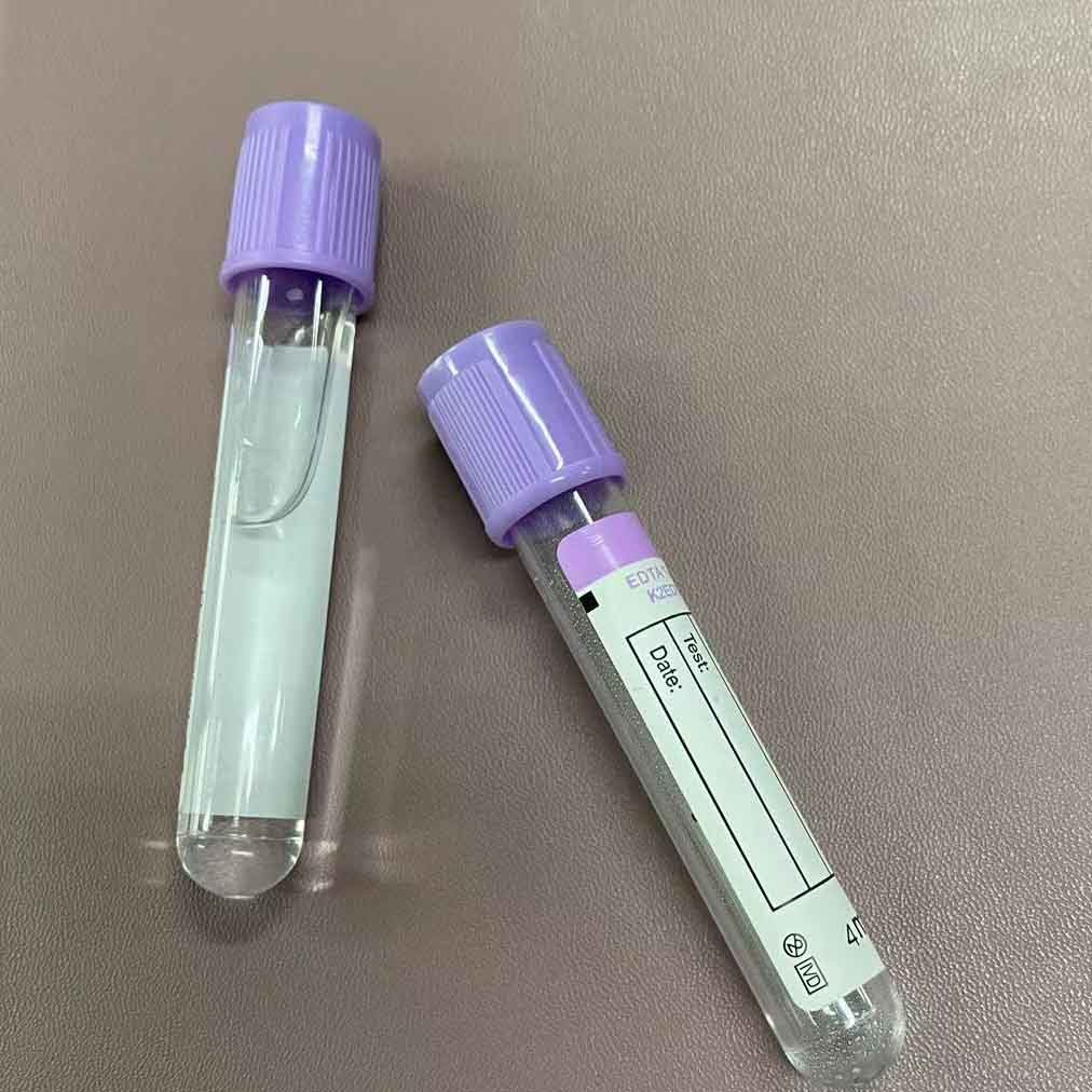Medical Edta K2 K3 Blood Collection Tube Customized Lavender Head Cover