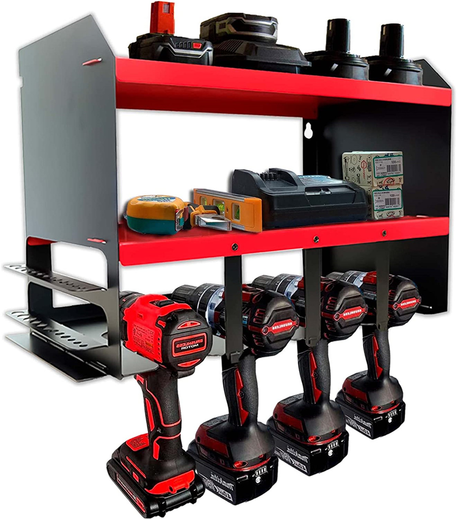 Wall Control Metal Pegboard Power Tools Storage Organizer for Organization and Efficiency