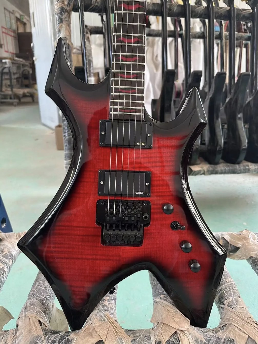 Custom Special Body BC.RICH style high-end flamed maple top electric guitar